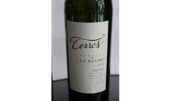5 flessen à 75cl witte wijn, Domaine de la Baume, Terres, 2018